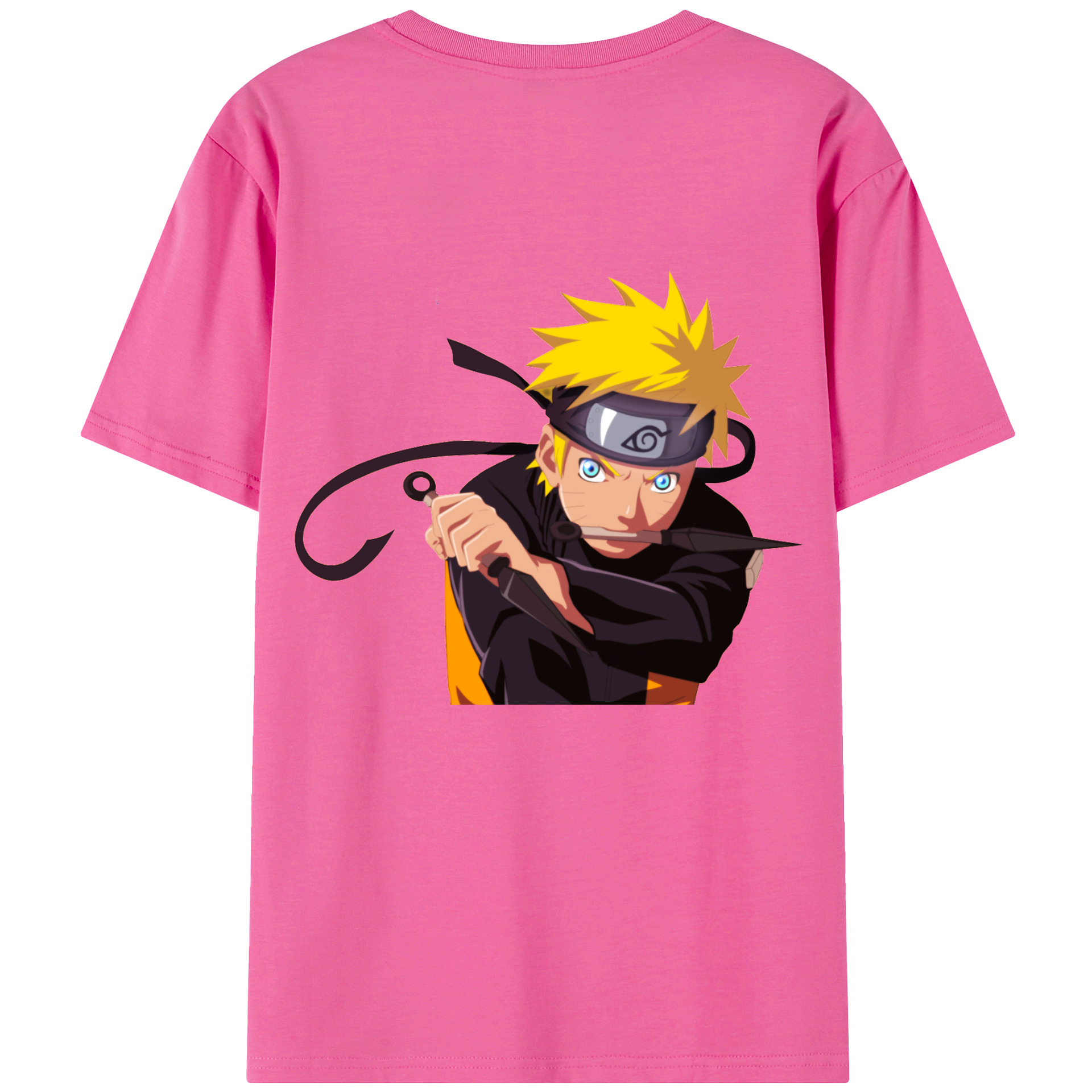 （画像用） NARUTO -ナルト- うずまき ナルト Uzumaki Naruto レディース半袖Tシャツ(バックプリント)
